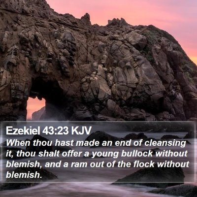 Ezekiel 43:23 KJV Bible Verse Image
