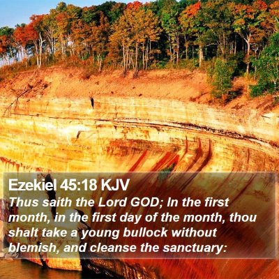 Ezekiel 45:18 KJV Bible Verse Image
