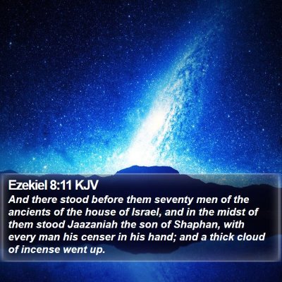 Ezekiel 8:11 KJV Bible Verse Image