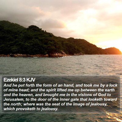 Ezekiel 8:3 KJV Bible Verse Image