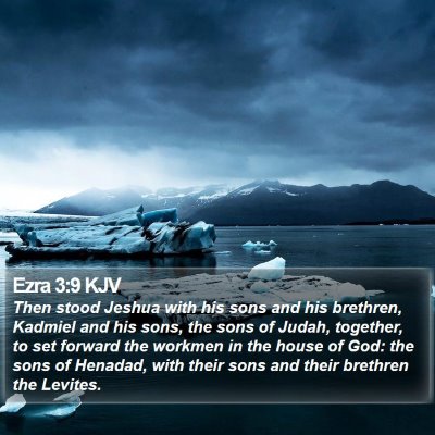 Ezra 3:9 KJV Bible Verse Image