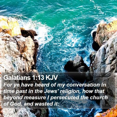 Galatians 1:13 KJV Bible Verse Image