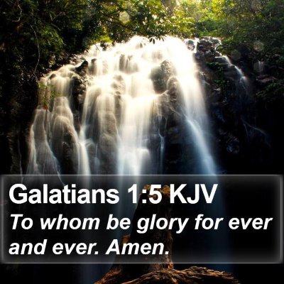 Galatians 1:5 KJV Bible Verse Image