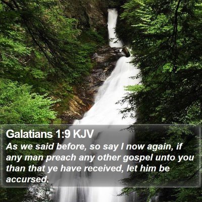Galatians 1:9 KJV Bible Verse Image