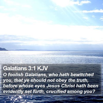 Galatians 3:1 KJV Bible Verse Image