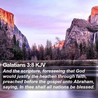 Galatians 3:8 KJV Bible Verse Image