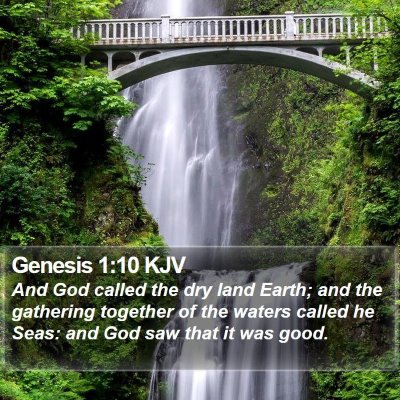 Genesis 1:10 KJV Bible Verse Image