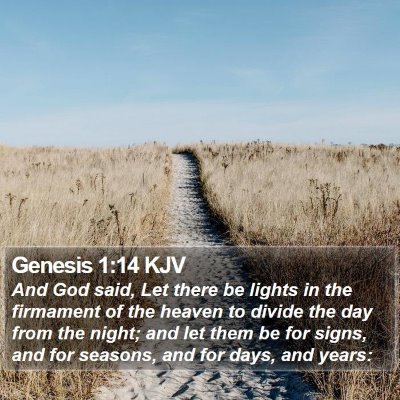 Genesis 1:14 KJV Bible Verse Image