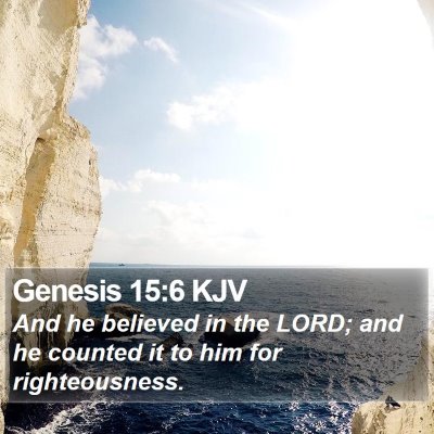 Genesis 15:6 KJV Bible Verse Image