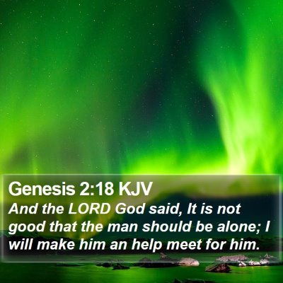 Genesis 2:18 KJV Bible Verse Image