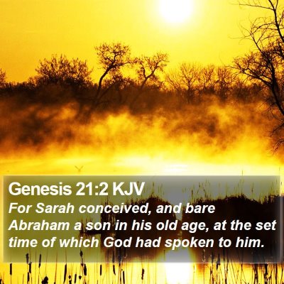 Genesis 21:2 KJV Bible Verse Image