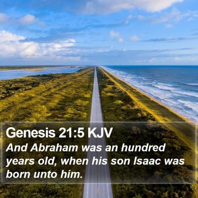 Genesis 21:5 KJV Bible Verse Image