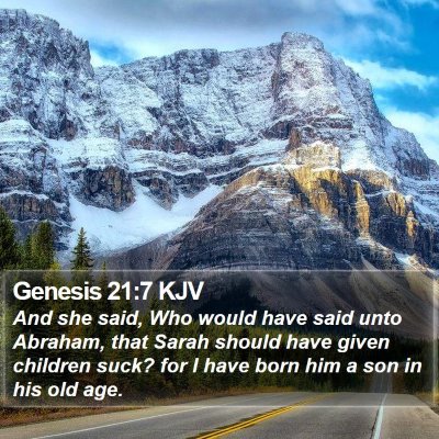 Genesis 21:7 KJV Bible Verse Image