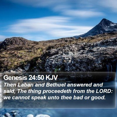 Genesis 24:50 KJV Bible Verse Image