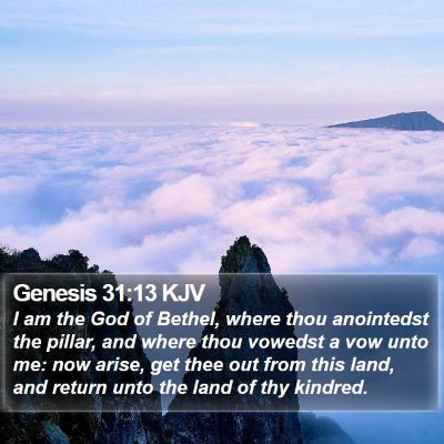 Genesis 31:13 KJV Bible Verse Image