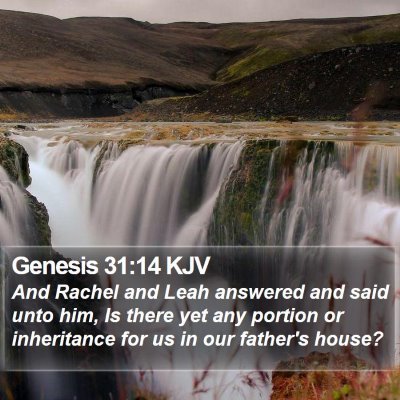 Genesis 31:14 KJV Bible Verse Image