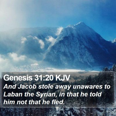 Genesis 31:20 KJV Bible Verse Image