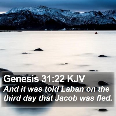 Genesis 31:22 KJV Bible Verse Image