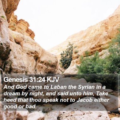 Genesis 31:24 KJV Bible Verse Image