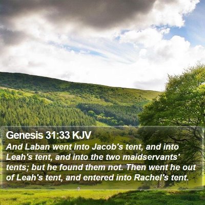 Genesis 31:33 KJV Bible Verse Image