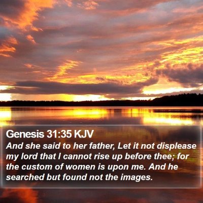 Genesis 31:35 KJV Bible Verse Image