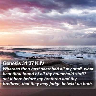 Genesis 31:37 KJV Bible Verse Image