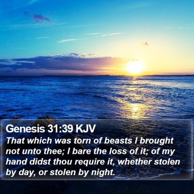 Genesis 31:39 KJV Bible Verse Image