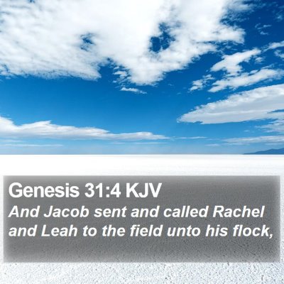 Genesis 31:4 KJV Bible Verse Image