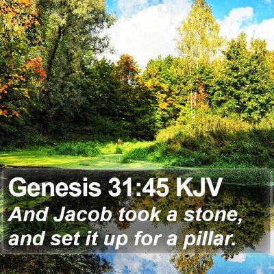 Genesis 31:45 KJV Bible Verse Image