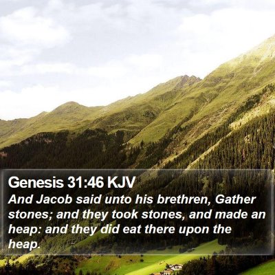 Genesis 31:46 KJV Bible Verse Image