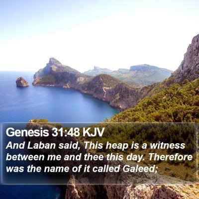 Genesis 31:48 KJV Bible Verse Image