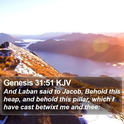 Genesis 31:51 KJV Bible Verse Image
