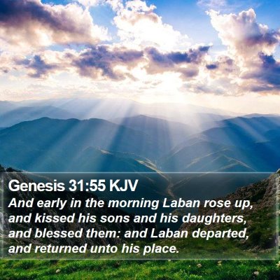 Genesis 31:55 KJV Bible Verse Image