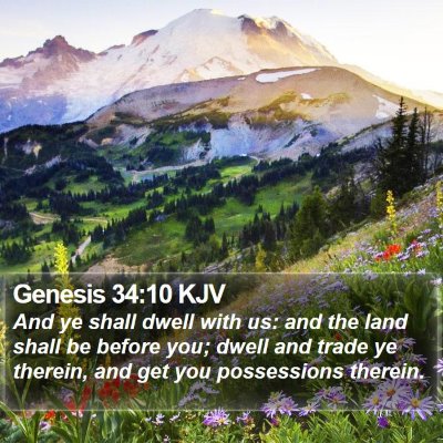 Genesis 34:10 KJV Bible Verse Image