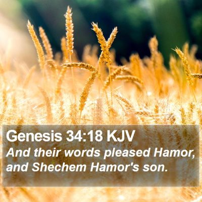 Genesis 34:18 KJV Bible Verse Image