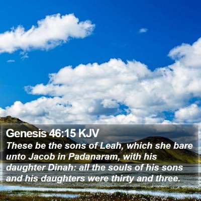 Genesis 46:15 KJV Bible Verse Image