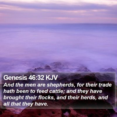 Genesis 46:32 KJV Bible Verse Image