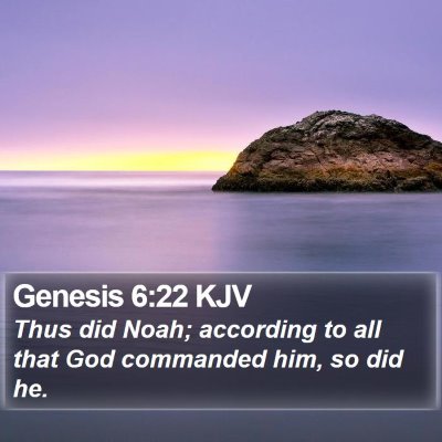 Genesis 6:22 KJV Bible Verse Image