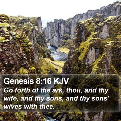Genesis 8:16 KJV Bible Verse Image