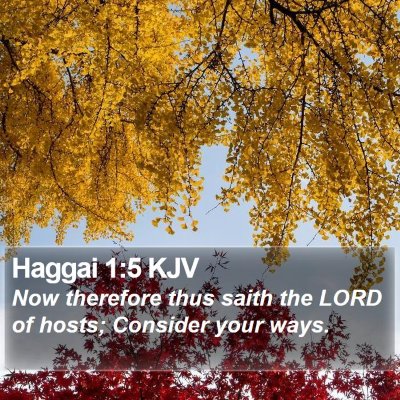 Haggai 1:5 KJV Bible Verse Image