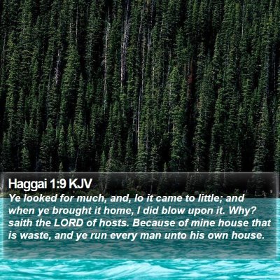 Haggai 1:9 KJV Bible Verse Image