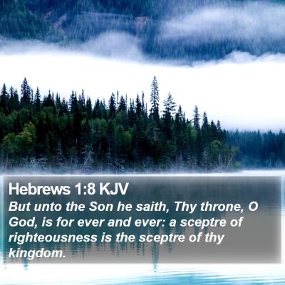 Hebrews 1:8 KJV Bible Verse Image