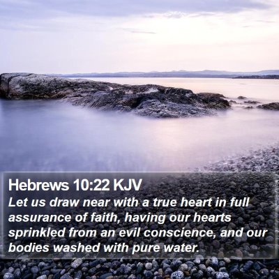 Hebrews 10:22 KJV Bible Verse Image