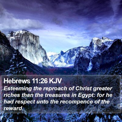 Hebrews 11:26 KJV Bible Verse Image