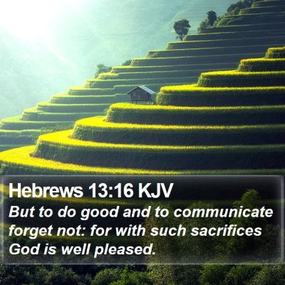 Hebrews 13:16 KJV Bible Verse Image