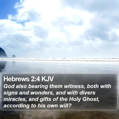 Hebrews 2:4 KJV Bible Verse Image