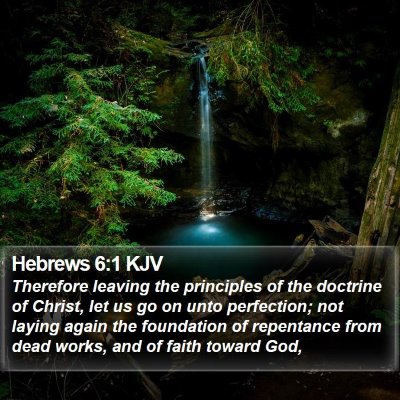 Hebrews 6:1 KJV Bible Verse Image