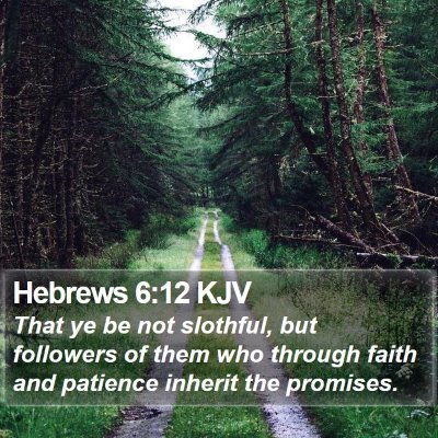 Hebrews 6:12 KJV Bible Verse Image