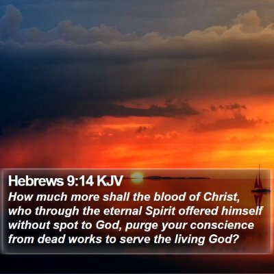 Hebrews 9:14 KJV Bible Verse Image