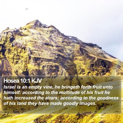 Hosea 10:1 KJV Bible Verse Image